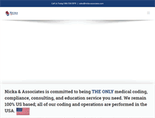Tablet Screenshot of nicka-associates.com